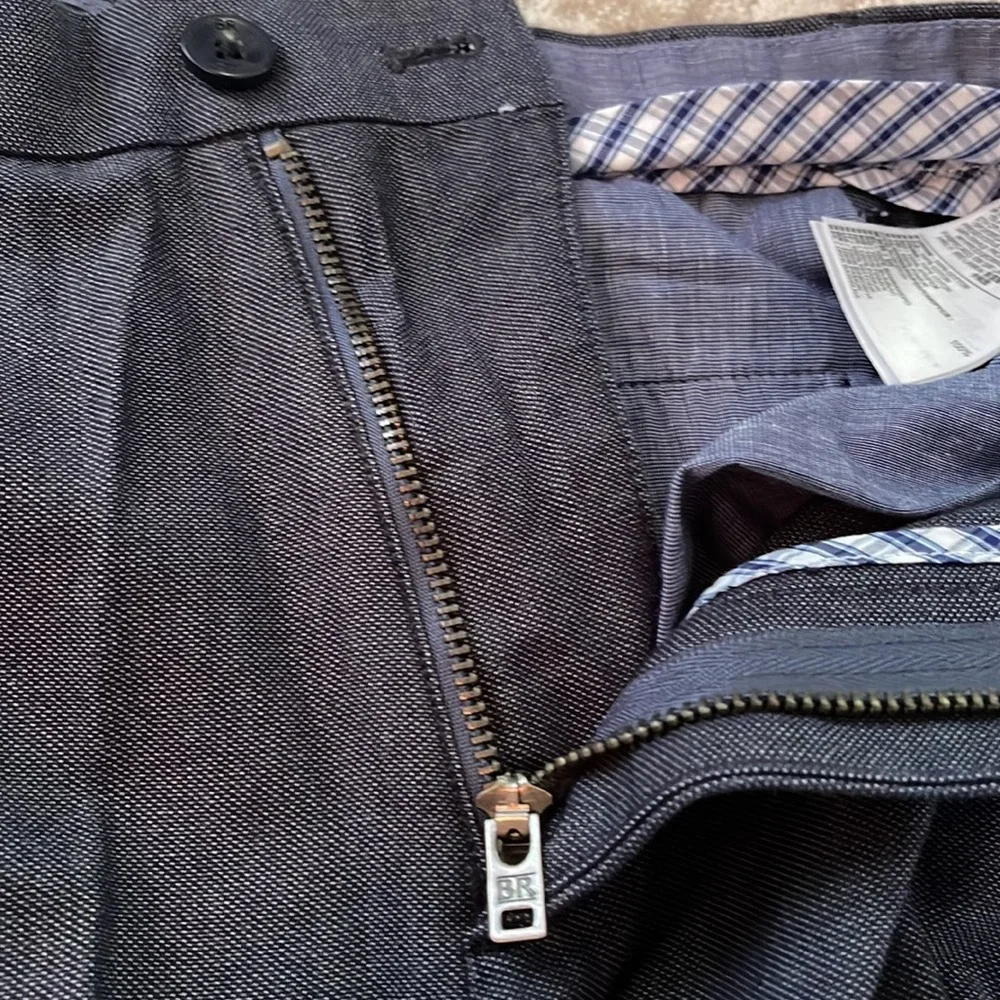 Banana Republic Navy Blue Textured Chinos